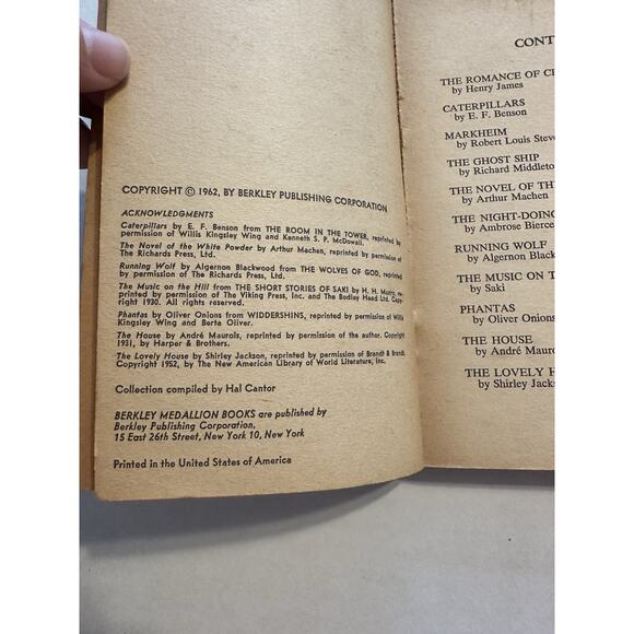 Ghosts and Things, Various Authors/PB/Berkley/Horror/1962/11 Novels Vintage - Picture 4 of 10